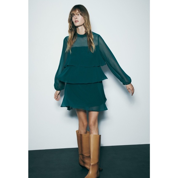 NWOT ruffle dress - Picture 2 of 6